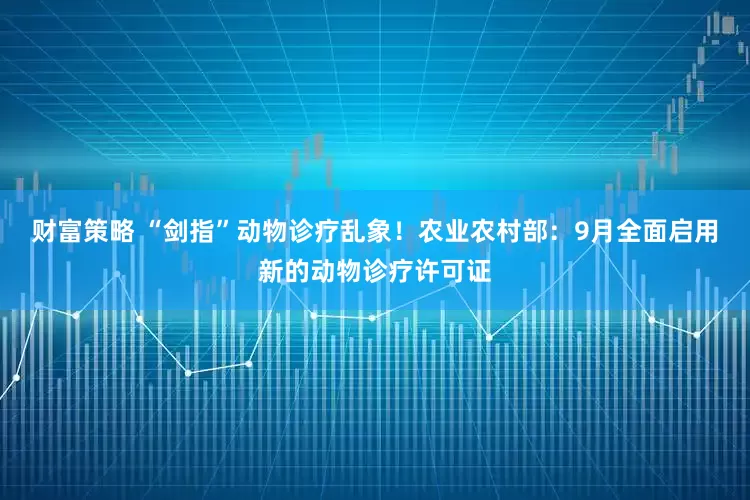 财富策略 “剑指”动物诊疗乱象！农业农村部：9月全面启用新的动物诊疗许可证